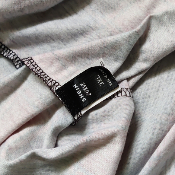 Buffalo plaid check hanky/hankie hem corset dress with long sleeves (SHEIN 3X) - Picture 6 of 7